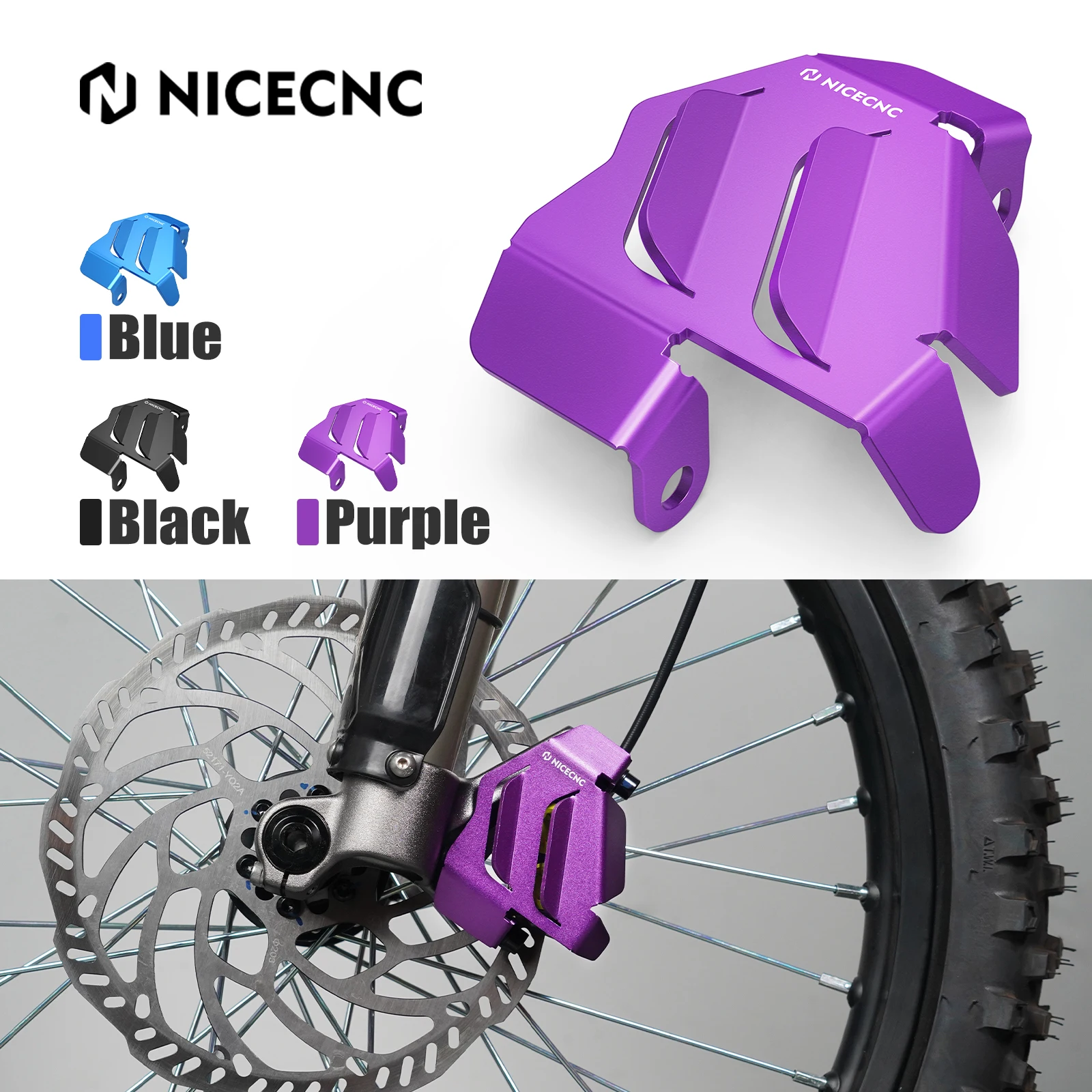 NICECNC Front Brake Caliper Guard Cover Protecor For Surron Light Bee X S Sur-Ron Light Bee L1E Segway X160 X260 2022 2023 2024