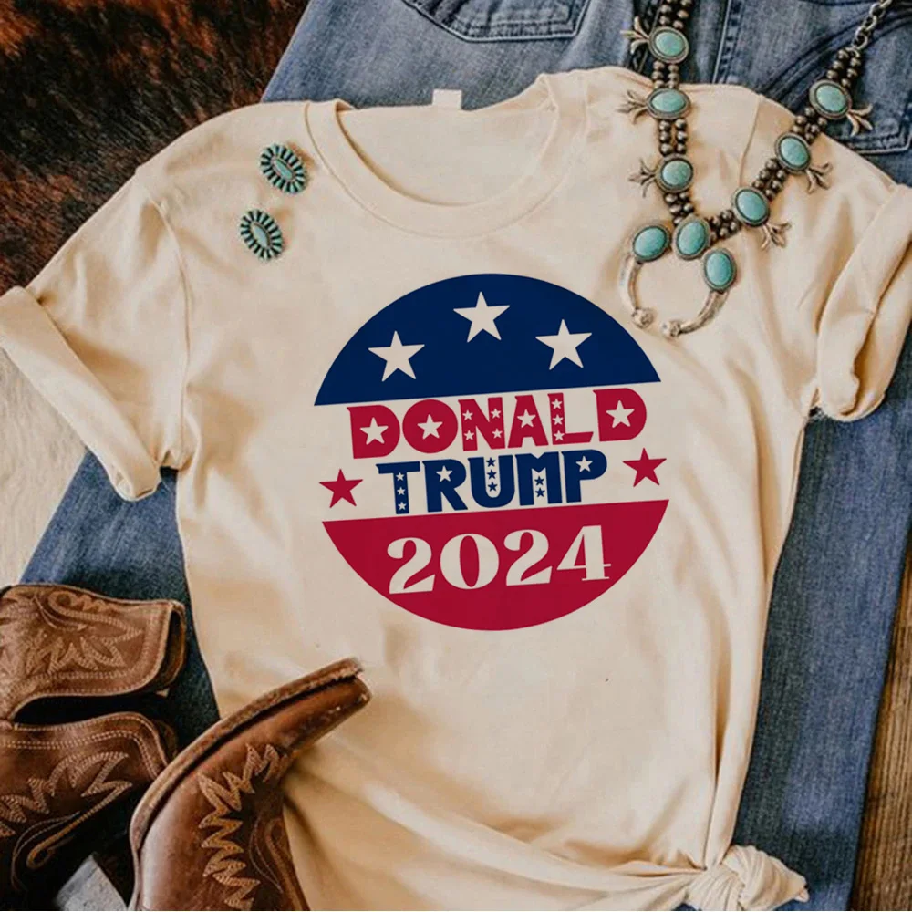 Trump 2024 top women comic t shirt female harajuku y2k funny clothes