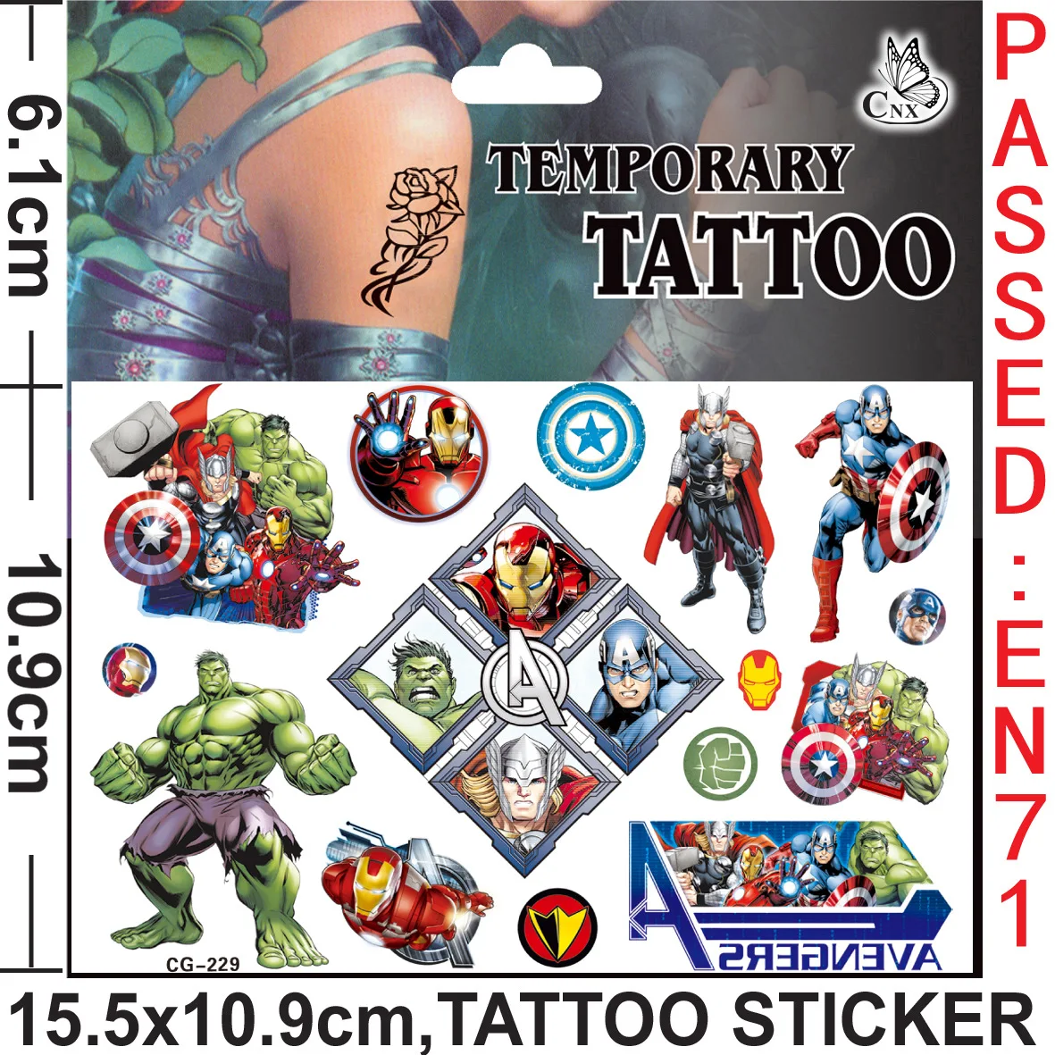 New Marvel Superhero Child Sticker Pack Water Transfer Paste Kindergarten Reward Paste Painting Fashion Cute Small Sticker