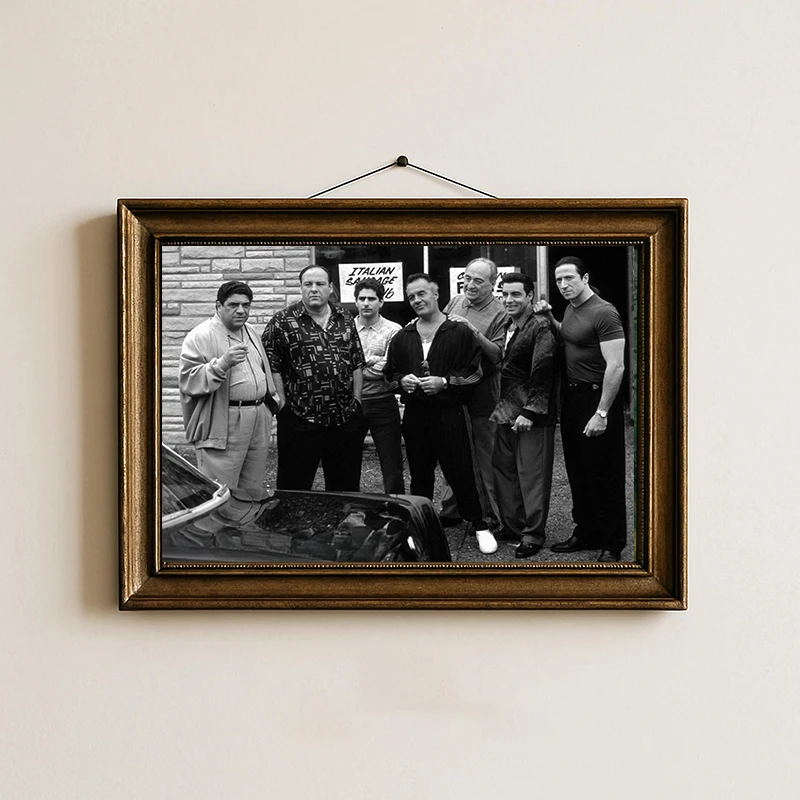 Vintage Black and White Photography Pulp Fiction The Sopranos Poster Canvas Painting Print Living Room Home Decor Cuadros