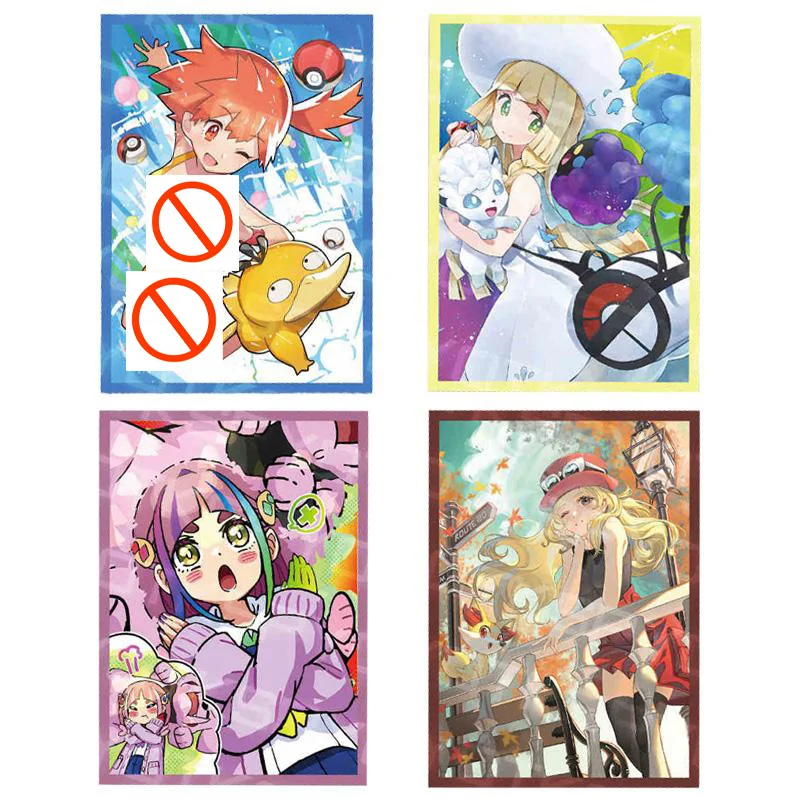 

Набор из 60 защитных чехлов для карт Lillie Lacey Misty Serena (PTCG), аниме-игры, коллекционные карты, защитные обложки, подарок, игрушка, 67*92 мм