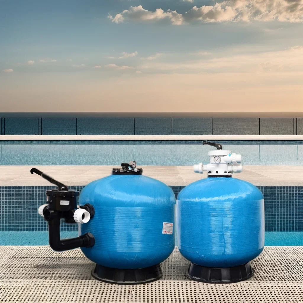 Top Side Mount Automatic Backwash Sand Filter Pump Filtration Equipment for Outdoor Swimming Pool Manufacturing Plant