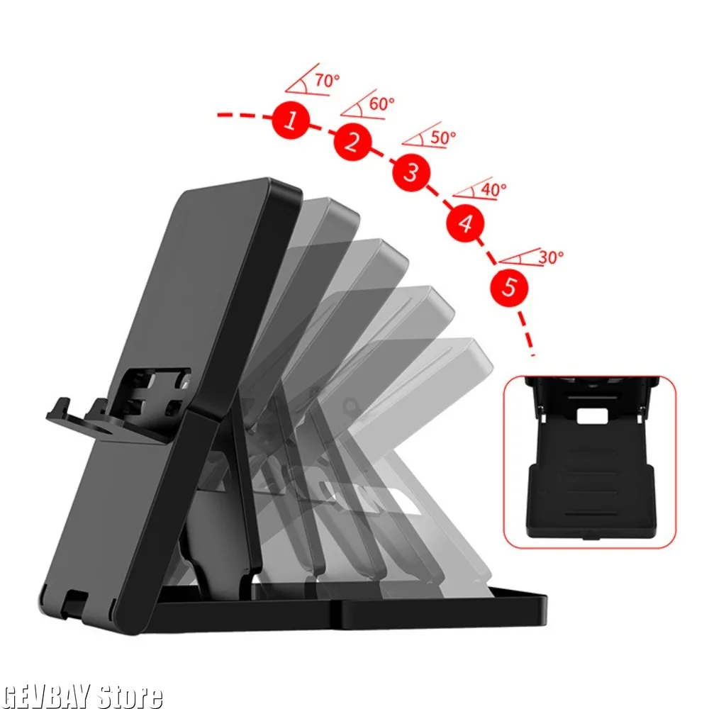 For Nintendo Switch 2/Lite/Oled Stand Foldable Bracket with 5 Game Cards Storage for Nintendo Switch Oled Console Display Rack