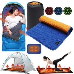 USB Heating Sleeping Mat Insulation Camping Heated Sleeping Mattress Electric Heating Camping Mat 3-Level Warm Sleeping Pad