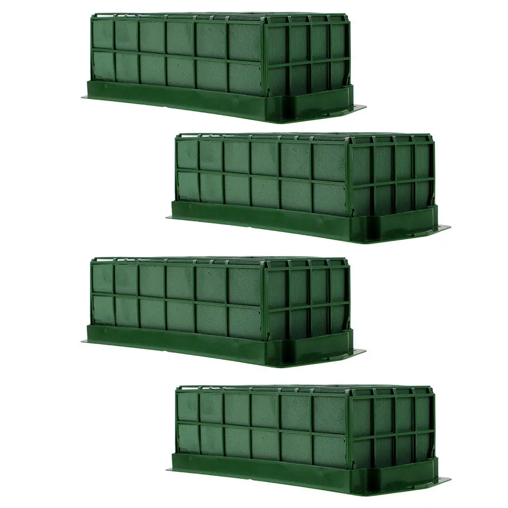 

4Pcs Rectangular Floral Flower Arrangement Mud Long-Lasting Floral Foam Cage for DIY Home Wedding Flower Arrangement Tools