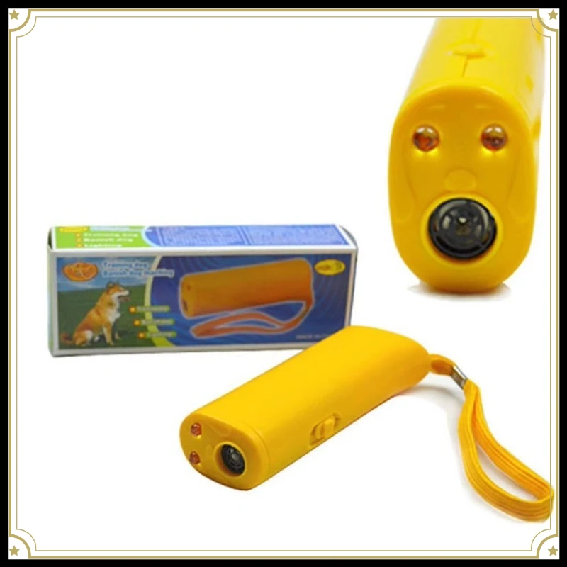 Portable USB Charging Ultrasonic Dog Training Tool Humane Bark Deterrent Device Built-in LED Light for Indoor Outdoor Use