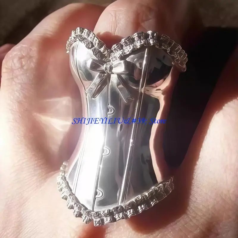 E21F Trendy Bowknot Accent Skirt Ring Lightweight Comfort Fit Suitable For All Ages Elegant Costume Jewelry
