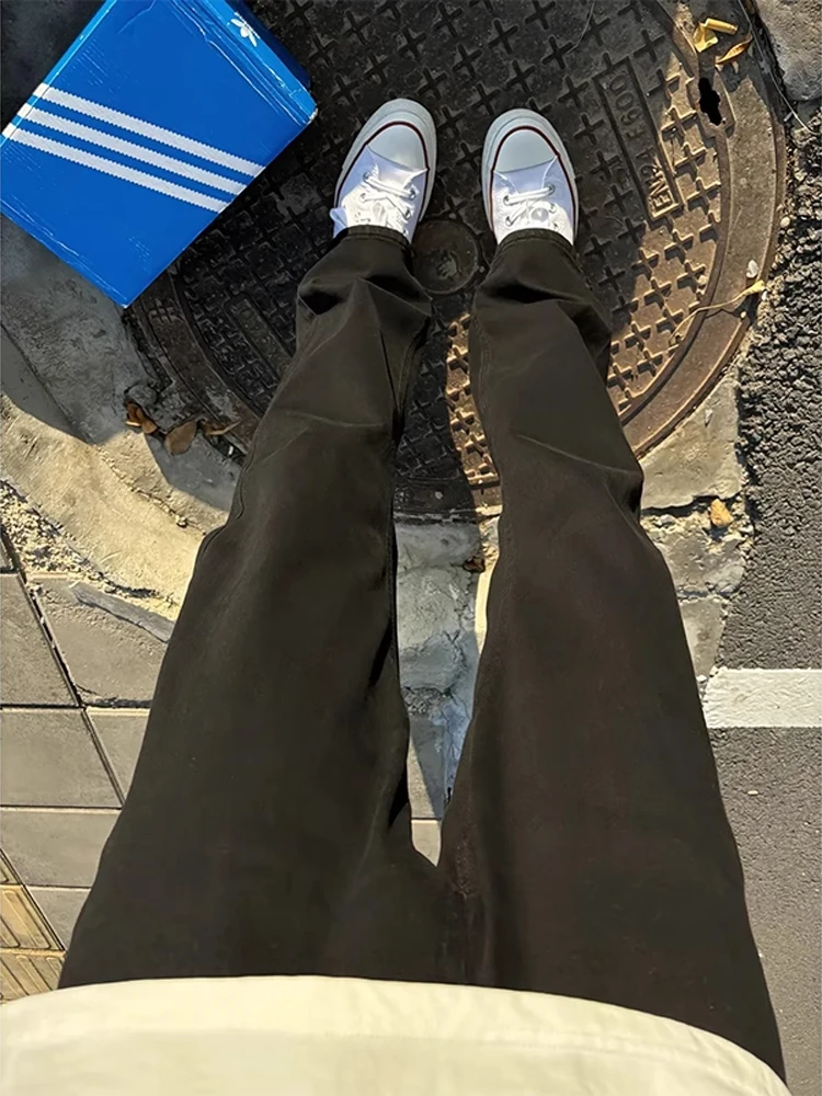 

Bla Fce Lined Curved Blade Jeans Men's Slim Fit Straight Leg Long Pants Winter Wear Youth Faion High Waist Zipper Closure