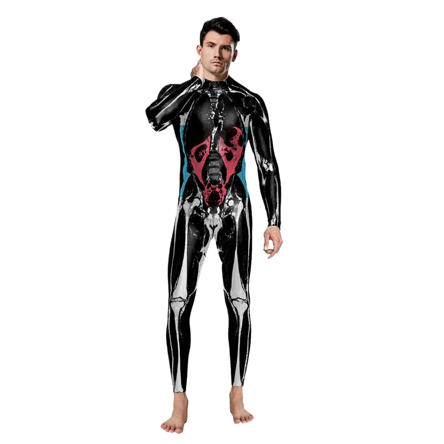 

New Horror Print Halloween Print Long-sleeved Tights Jumpsuit Adult Performance Jumpsuit Stage Performance Suit