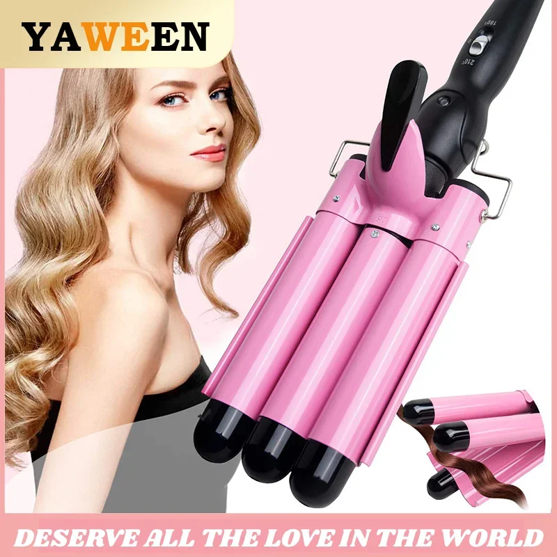 

3 Barrel Curling Iron Ceramic Styling Tools for All Hair Styling Tools,Professional Hair Tools Curler Iron for Hair 25mm