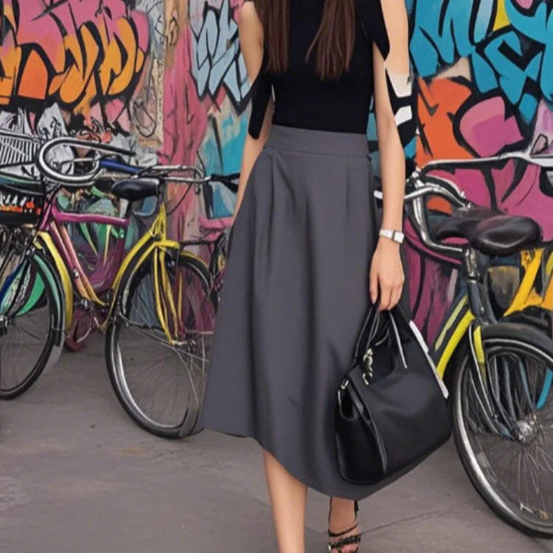 Gonna di media spessore autunnale 2025 Abito piccolo Gonna di fata della foresta irregolare di grandi dimensioni