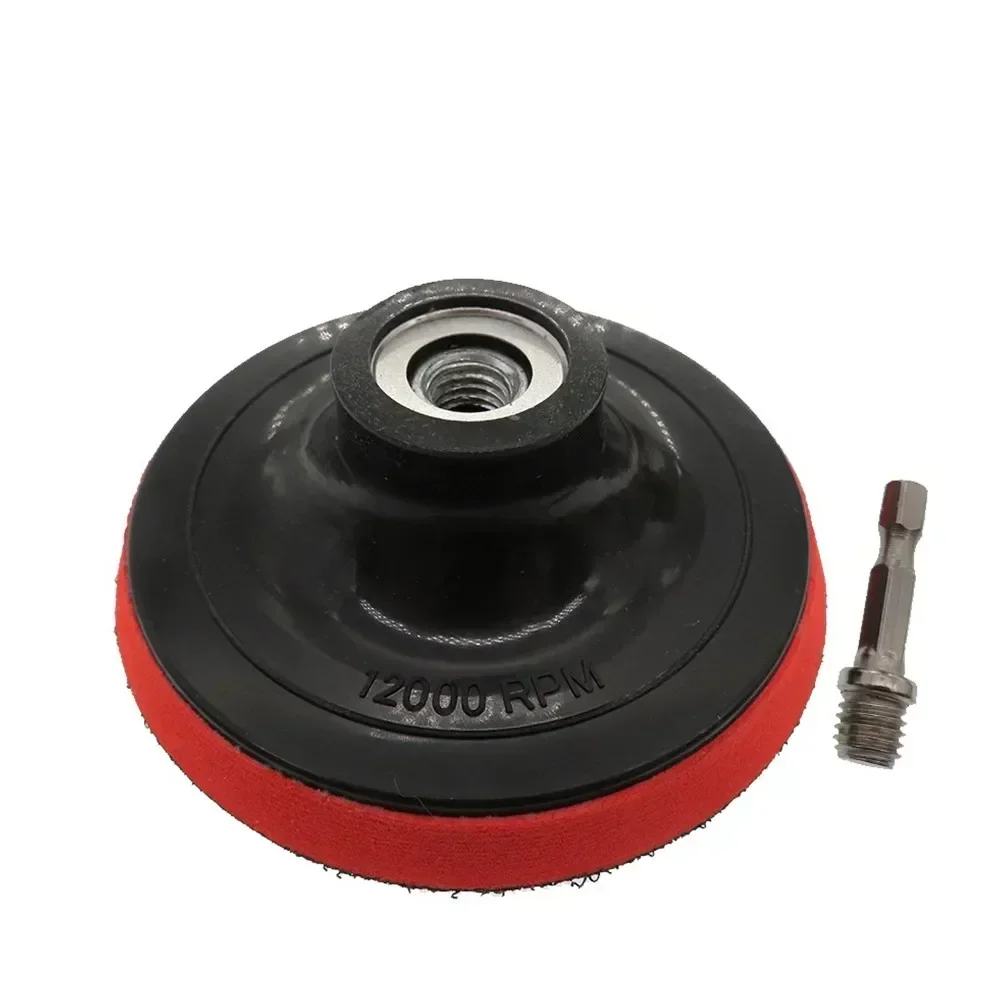 Disco abrasivo da 4 pollici piastra di supporto per tampone di lucidatura a gancio e anello con adattatore per trapano M10 per smerigliatrice per utensili rotanti