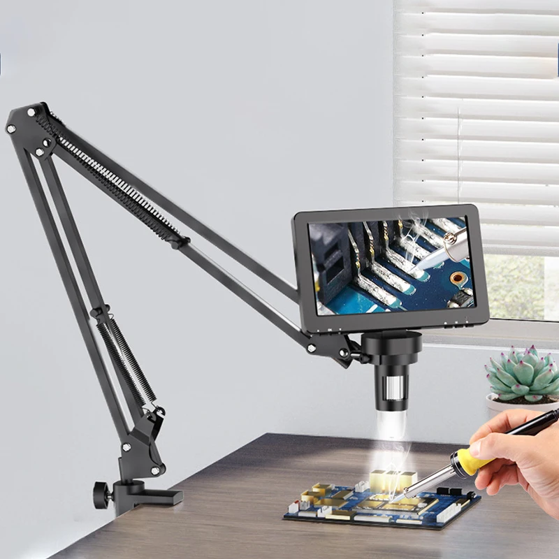 Flexible Microscope Arm Stand Adjustable Metal Bracket Microscope Mount Compatible With DM4 DM7 DM9 MS1 MS3