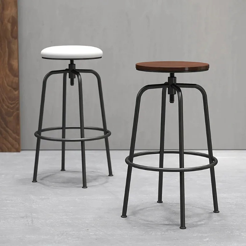 

Modern Luxury Bar Chair Ergonomic Living Room Adjustable Height Designer Bar Chair Vintage Kitchen Cadeira Home Furniture