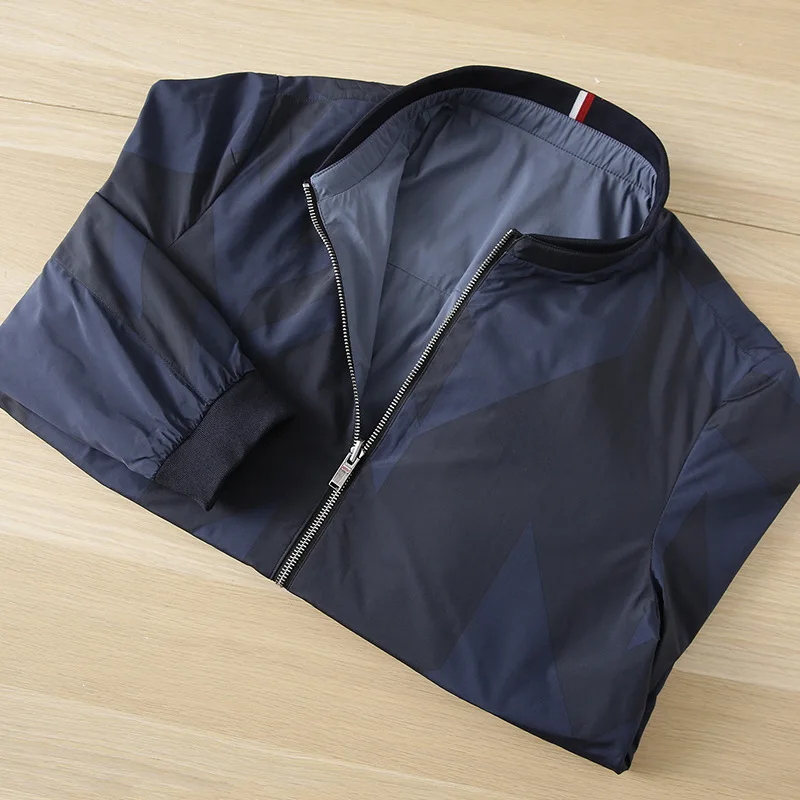 

Double-Sided Wear Casual Jaet Men's Stand Collar Spring Summer Faion Versatile Breathable Outerwear Tagkita Brand