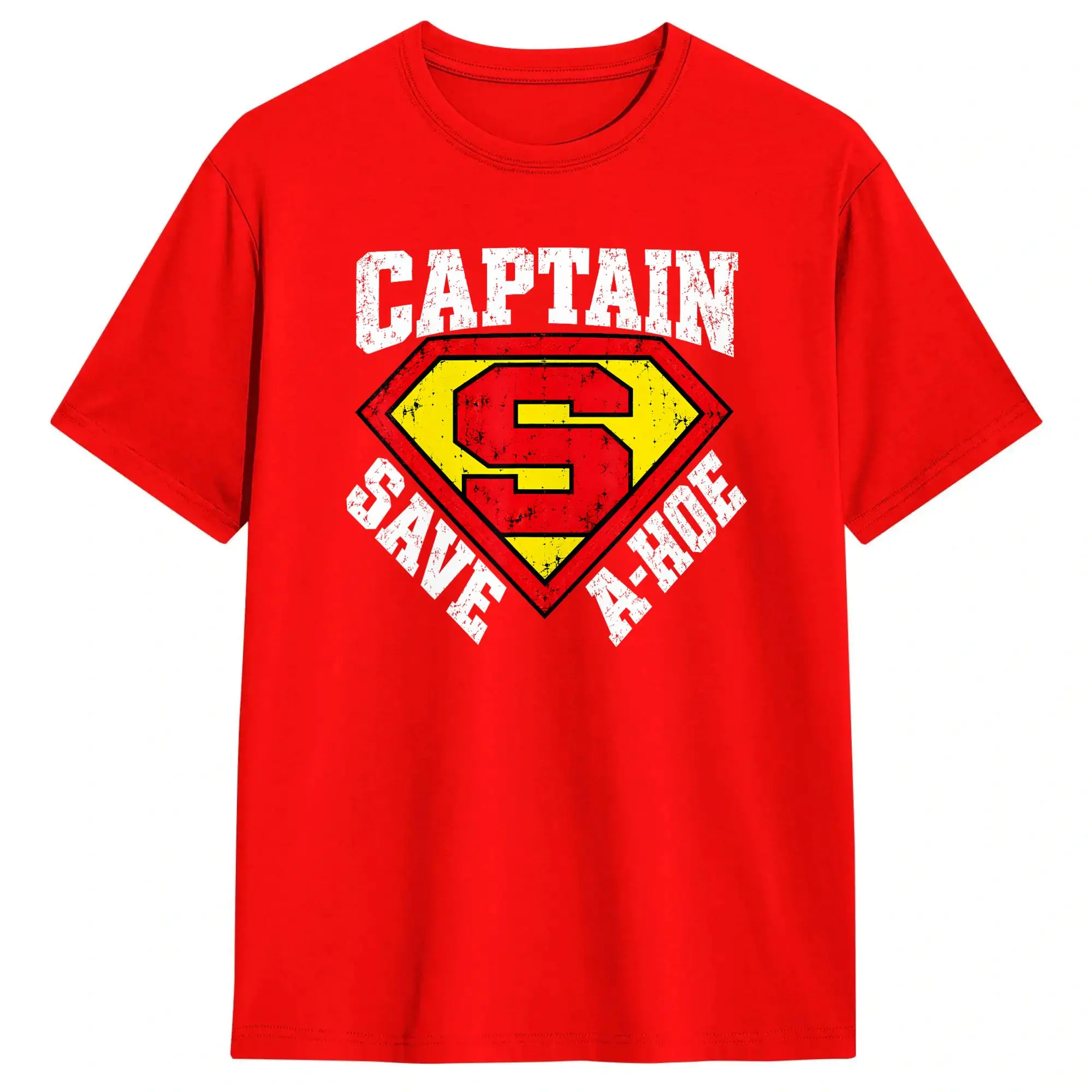 Captain Save a Hoe Kostuum Halloween T-shirt Strand Katoen O-hals Oversized Top T-shirts Korte mouw Street Style Tops