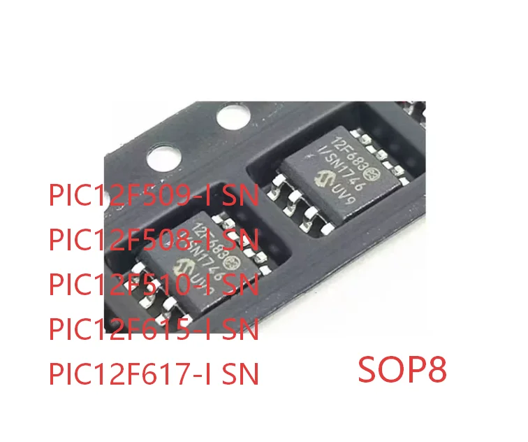 10pcs PIC12F508 PIC12F509 PIC12F510 PIC12F615 PIC12F629 PIC12F635 PIC12F675 I/SN plastic casing