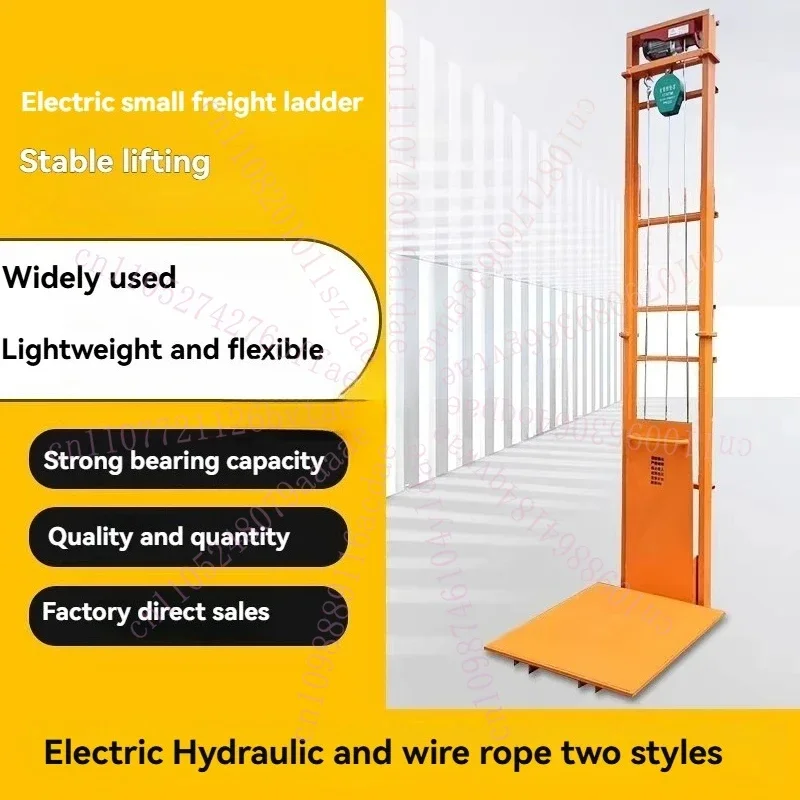 Electric Cargo Lift Hoist Elevator Automatic Lifting Platform Indoor and Outdoor Decoration Hoist Workshop Attic Elevator