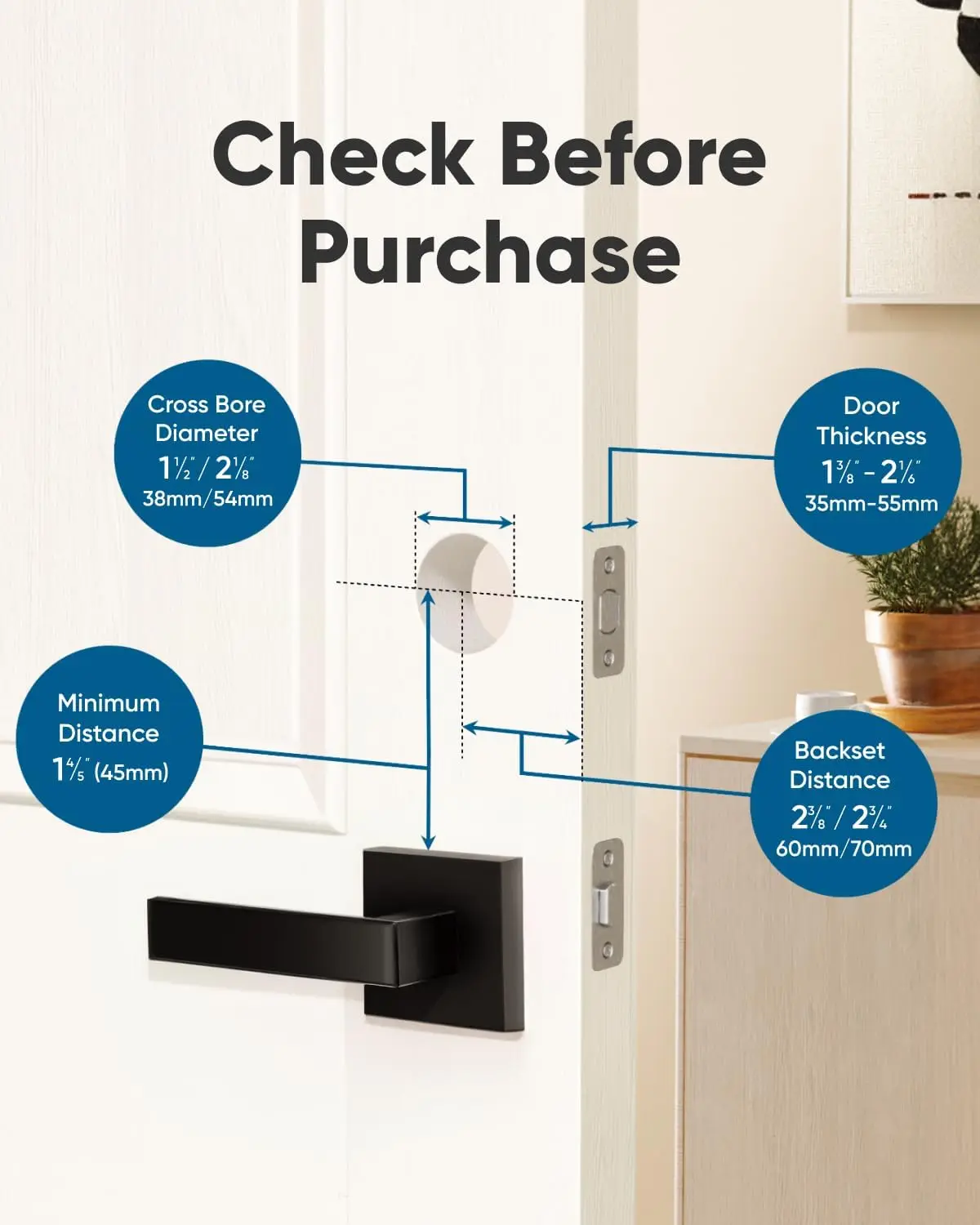 Smart Fingerprint Door Lock with Apple Home, Alexa, Google Support, 10000mAh Battery, Auto Lock