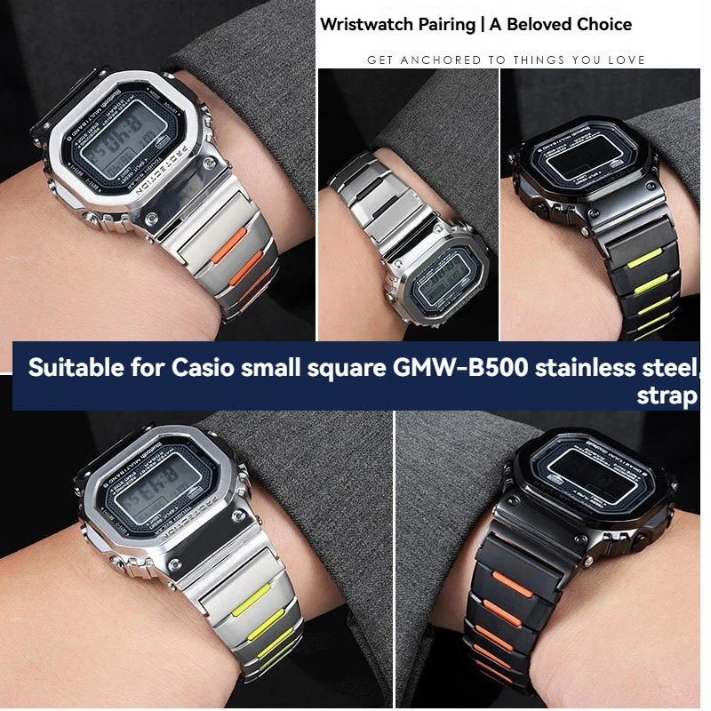 Stainless Steel Mod Watch Band for Casio G-Shock GMW-B5000 GM-B2100, Men's Metal Replacement Strap