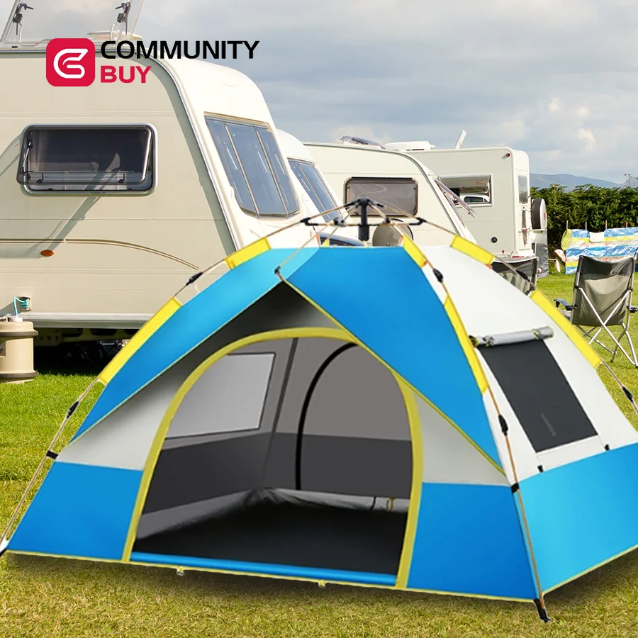 Tente portative automatique rapide. Imperméable et résistant au soleil, épaisseur accrue, multifonctionnel pour parcs, excursions, pics et camping en plein air.