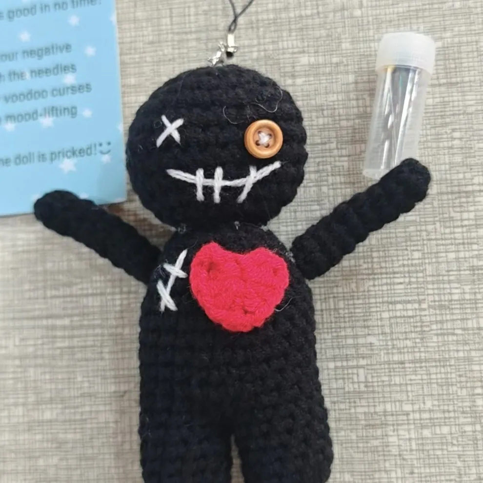 قلادة تزيين دمية وجه كروشيه مصنوعة يدويًا جديدة عبر الحدود