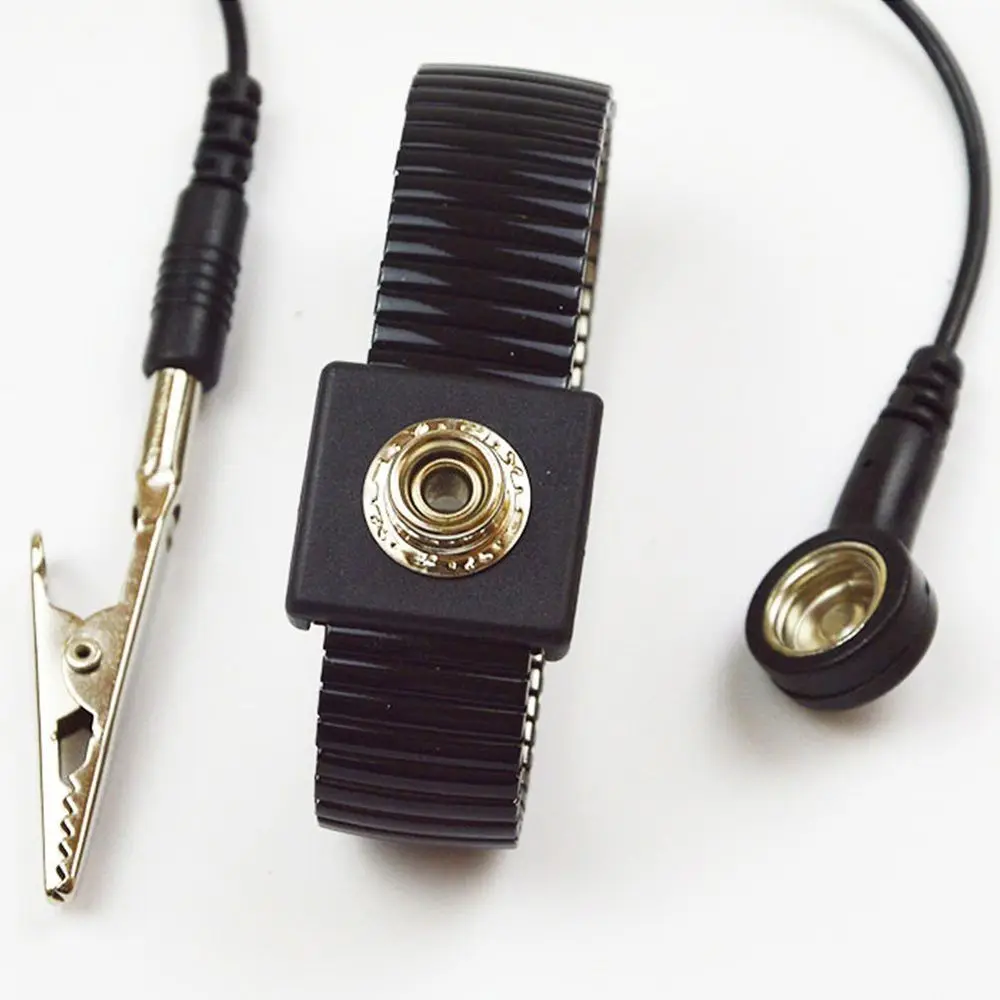 

Ground Black Adjustable Grounding Discharge Wrist Band ESD Wrist Strap Anti Static
