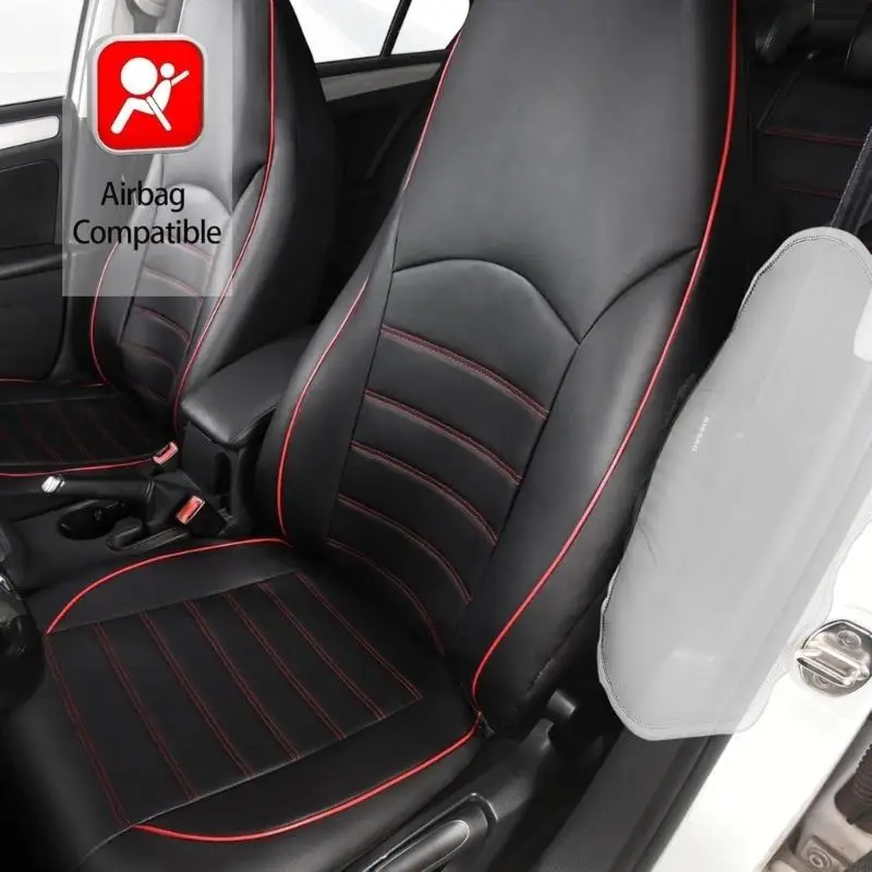 M76E Strukturierter Look Autositzbezug Kissen Universelle PU-Ledermatte für sicheres Fahren – Detail 10