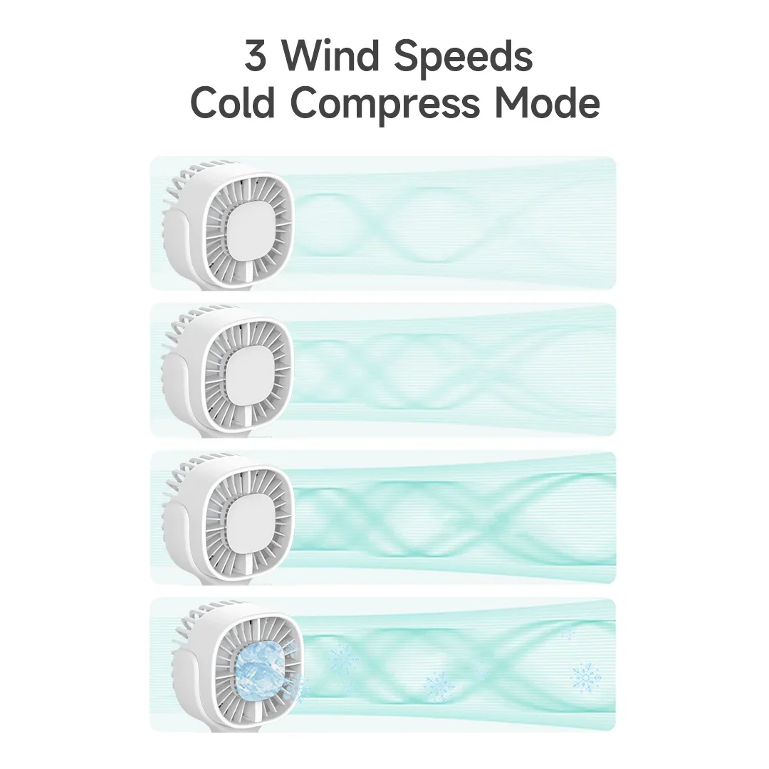 Xiaomi-Refrigerador de ar portátil portátil, Refrigeração de refrigeração de semicondutores ao ar livre, bateria 3300mAh, USB recarregável, frio, mini ventilador