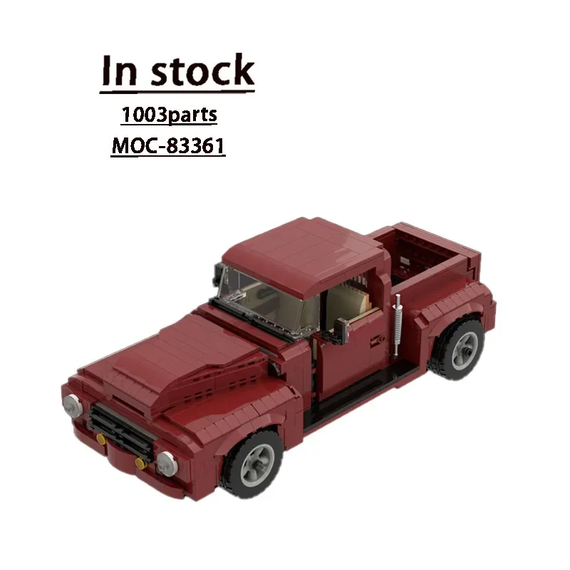 

MOC-83361 Red New Style Transport Truck Assembly Splicing Building Block Model 1003 Parts Boy Christmas Building Block Toy