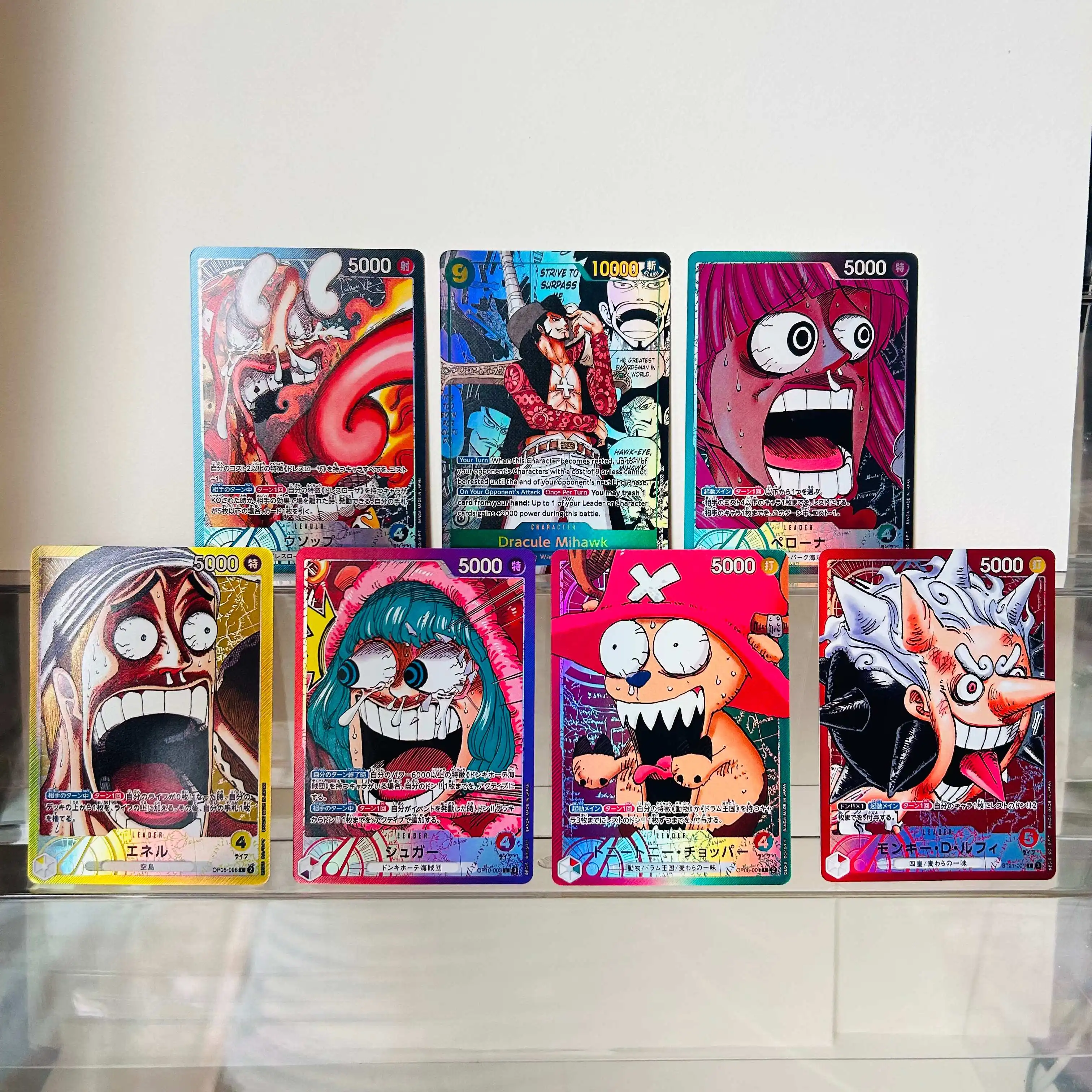 One Piece Enel OP05-098 Japanese Card Holographic Foil DIY Premium Anime Collection Card