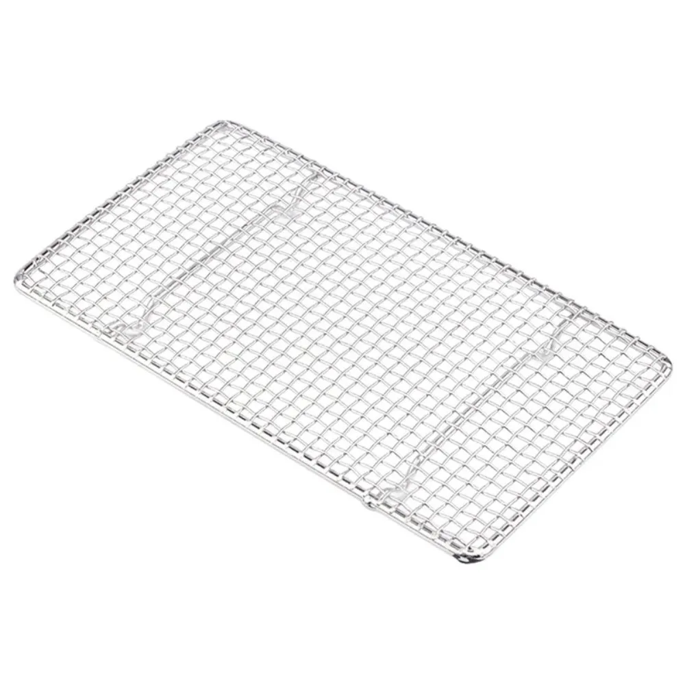 

Household Stainless Steel Tempura Frying Net Semi -circular/Round Japanese Style Barbecue Net Durable Oil Draining Rack Outdoor