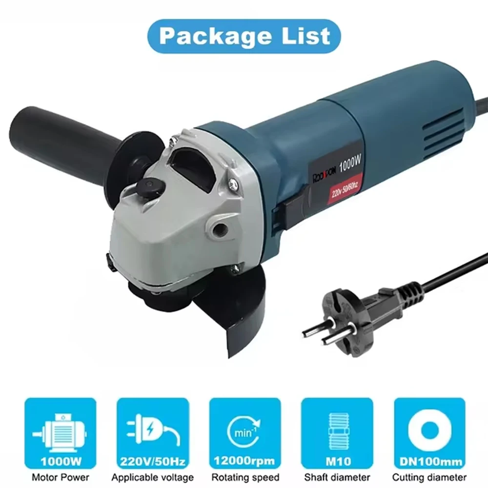 1000W Mini Polishing Machine Diamond Cutting Grinder 100mm 125mm 6 Speeds Electric Grinding Cutting Polishing Power Tool