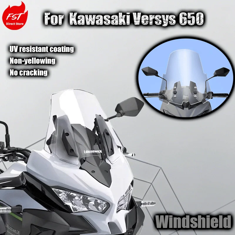 

For Kawasaki Versys 650 1000 Beast streamlined design reduces wind resistance by 15% windshield