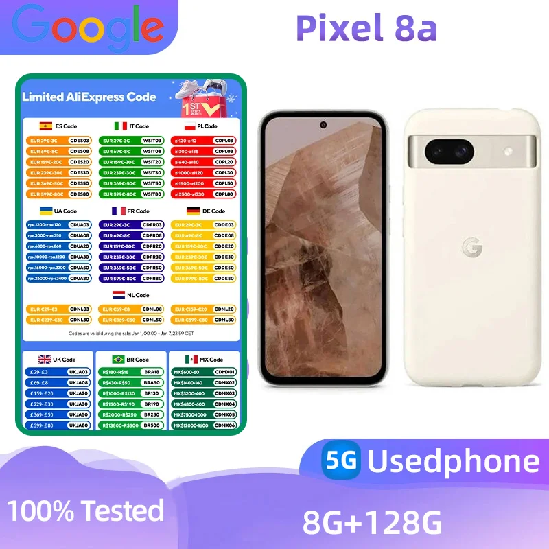 Google Pixel 8A 5G 128GB ROM 6.1