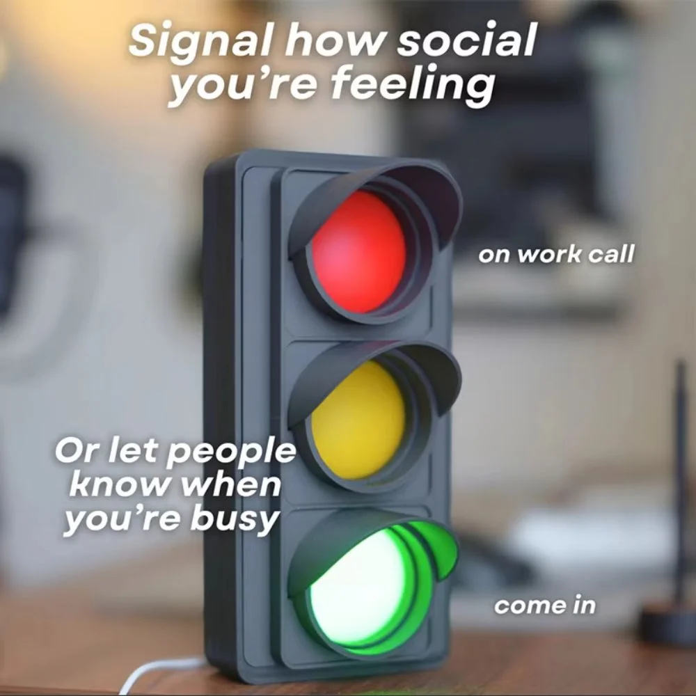 USB Powered Traffic Signal Light LED Status Indicator Social Signal Light Simulation Desktop Sign LED Traffic Light Gaming Room