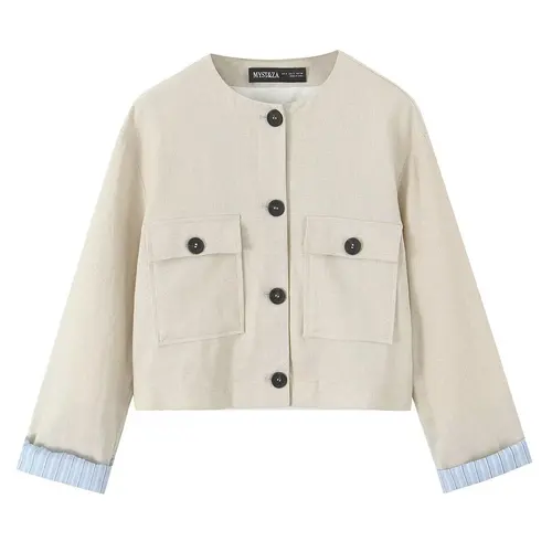 Imagen 2 del producto Conjunto de pantalones de trabajo para mujer, chaqueta de manga larga con bolsillo y botones, pantalones de mujer con bolsillo, conjunto de dos piezas para mujer