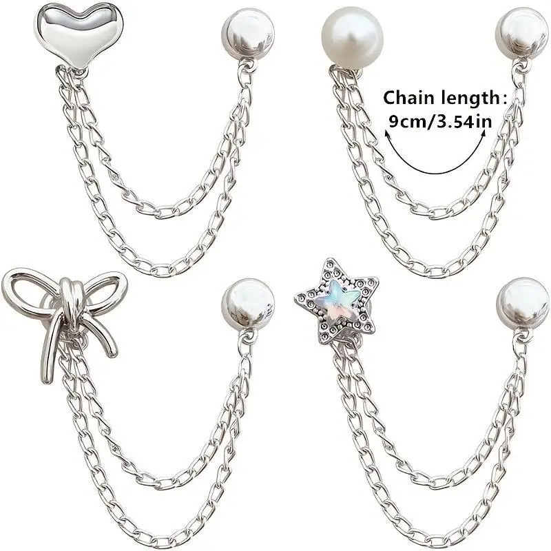 4PCS Adjustable Clothes Clips with Butterfly Decorations - Instant Sleeve Shortening, Suitable for Shirts, Dresses, Pants