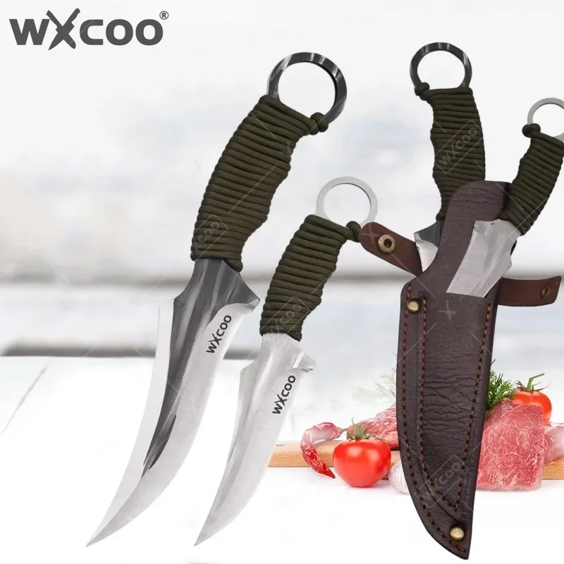 WXCOO Household Paring Knife Kitchen Boning Knife Stainless Steel High Carbon Meat Cutting Chef Tool BBQ for Cooking