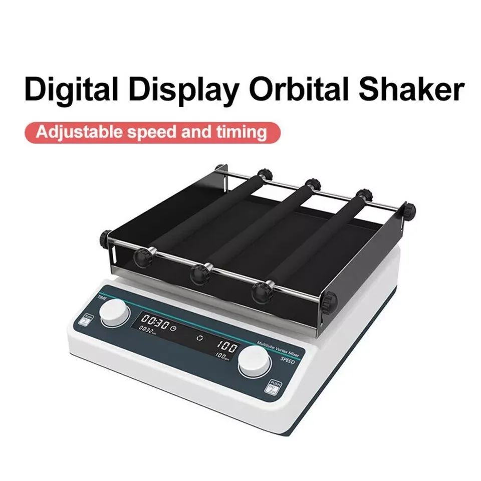 Lab Orbital Shaker Mixer Digital Orbital Rotator Shaker Mixer Speed 40-200rpm Brushlss motor Max Load 2kg LED display