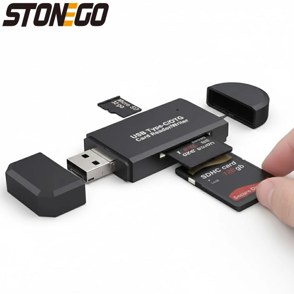 

USB 3.0 адаптер для чтения карт Micro SD, Type-C, Micro USB 2.0, устройство для чтения карт памяти для ПК, ноутбуков, смартфонов