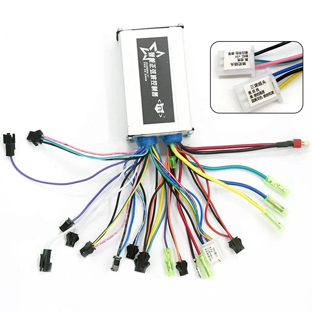 

Контроллер двигателя, 1 шт., 36 В, 48 В, 60 В, 350 Вт/500 Вт, бесщеточный контроллер для электрического скутера, электронного велосипеда, синусоидальные аксессуары для электрического велосипеда