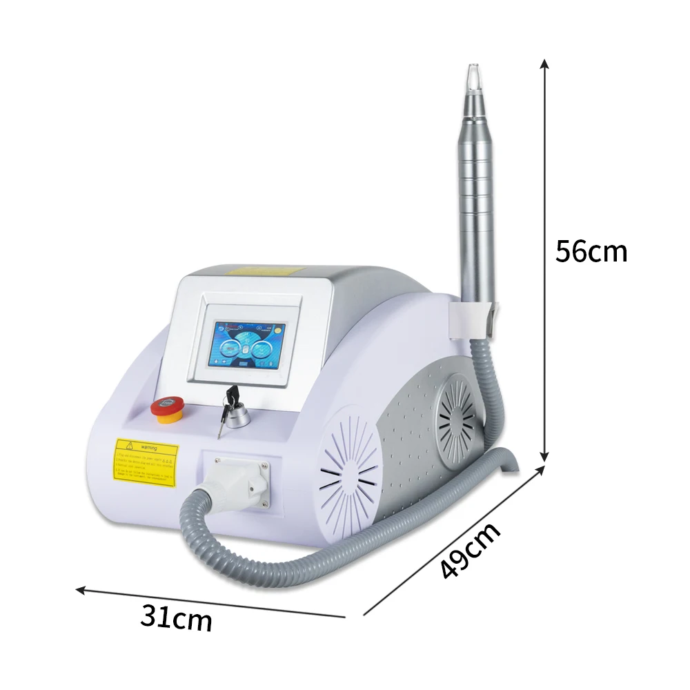 2000W Piosekundowe mycie laserowe Mycie tatuażu Usuwanie brwi Laserowe usuwanie włosów Wybielanie skóry Mole Q Switch ND Yag 532nm 755nm 1064nm