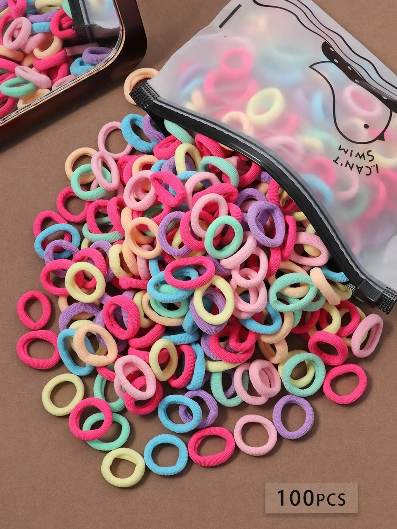 100/200/300/500 peças de elásticos de cabelo Y2K para uso diário, para penteados femininos casuais, acessórios de cabelo femininos.