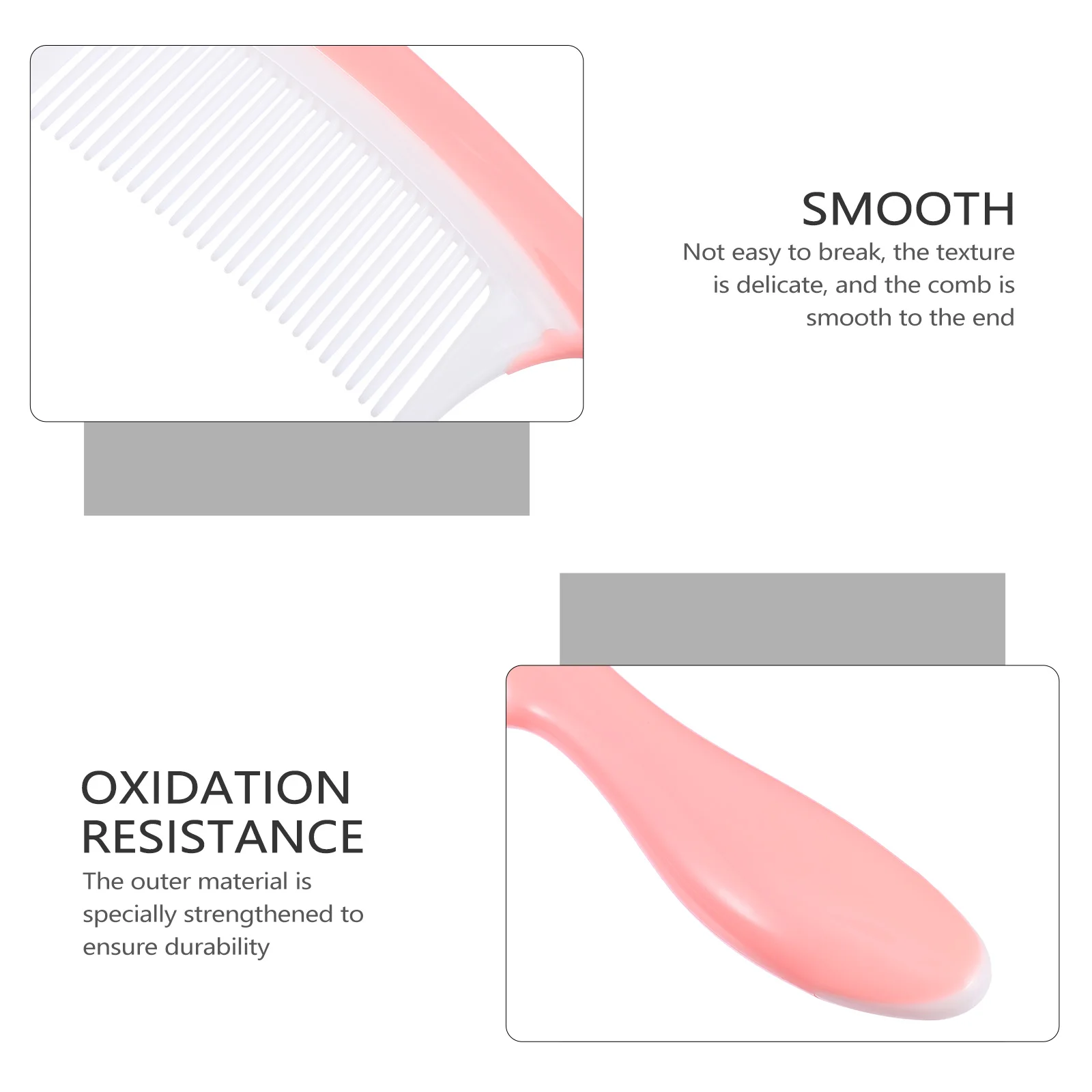 

2pcs Plastic Detangling Wide Tooth Fine Teeth For All Hair Types Styling Beard Haircut Comb Travel Portable Comb