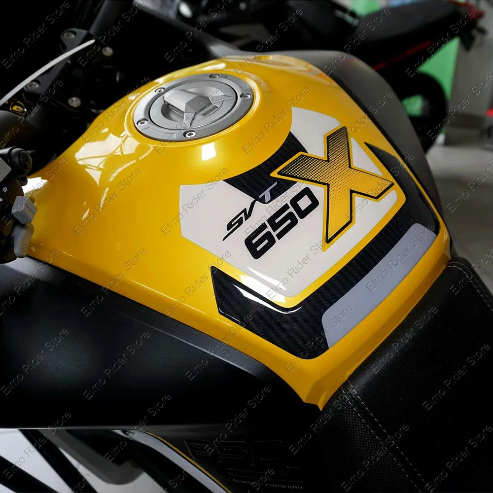 แผ่นสติกเกอร์ป้องกันถังน้ำมันรถจักรยานยนต์แบบ3D สำหรับ QJ Motor SVT 650 x SVT 650 x