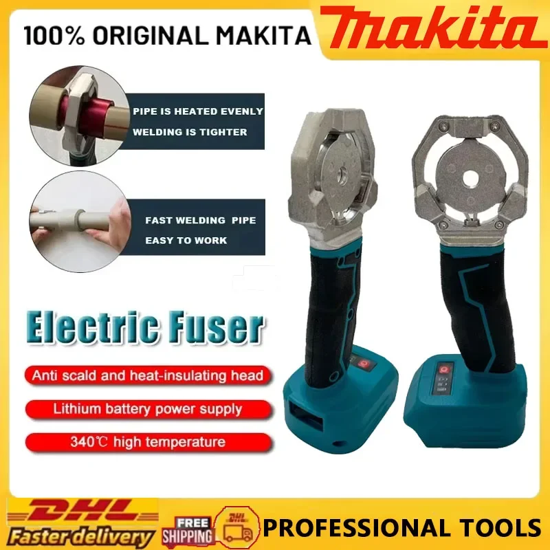 

Сварочный фьюзер Makita, беспроводной электрический паяльник PPR PE, пластиковая трубка, полипропилен, нагрев, термоплавкий для батареи 18 В