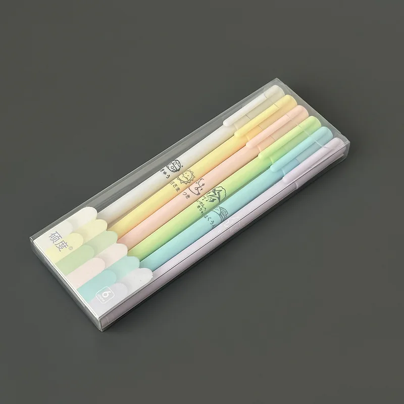 

6Pcs Ballpoint Pen Set Back-to-school Supplies For Students Learning Tools For Students Simple Color Scheme Simple Color Palette