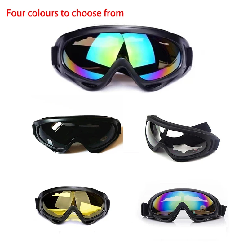 

Adults Ski Goggles Imitation Splash Riding Outdoor Sports Eyes X400 Goggles Windproof Sand Cycling Glasses Anti-fog Black Frame