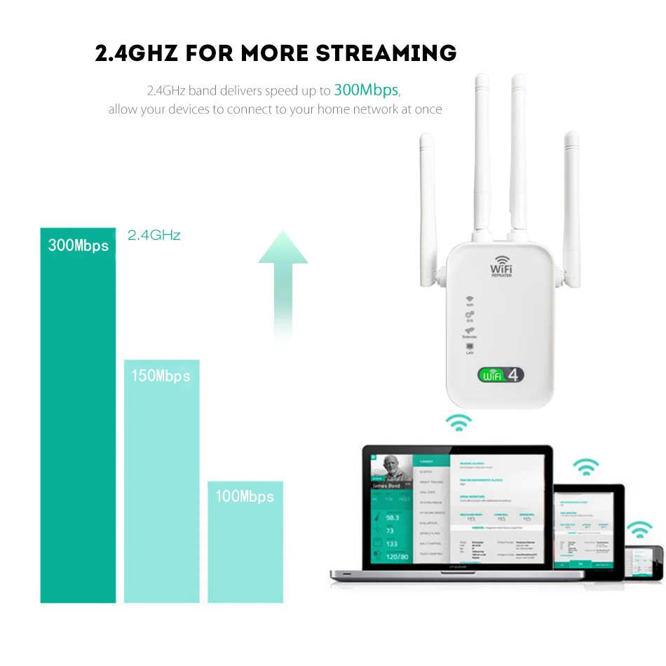 Wi-Fi-ретранслятор Creacube, 300 м, Wi-Fi-Ethernet-удлинитель, беспроводной Wi-Fi-усилитель, Wi-Fi-ретранслятор сигнала, Wi-Fi-роутер